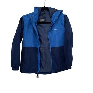 Eddie Bauer Kids Two-Tone Blue Raincoat